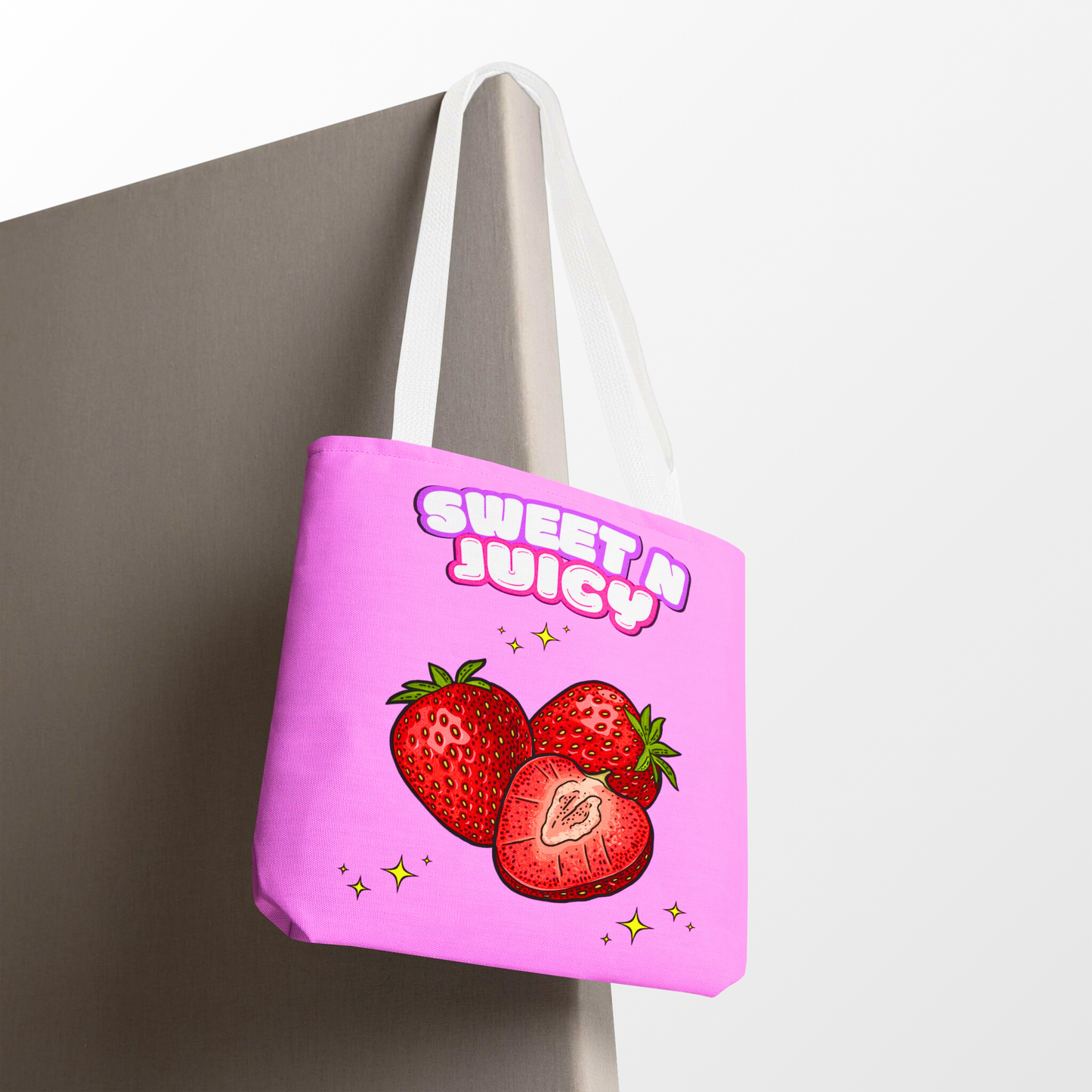 Sweet And Juicy - Strawberry Tote Bags