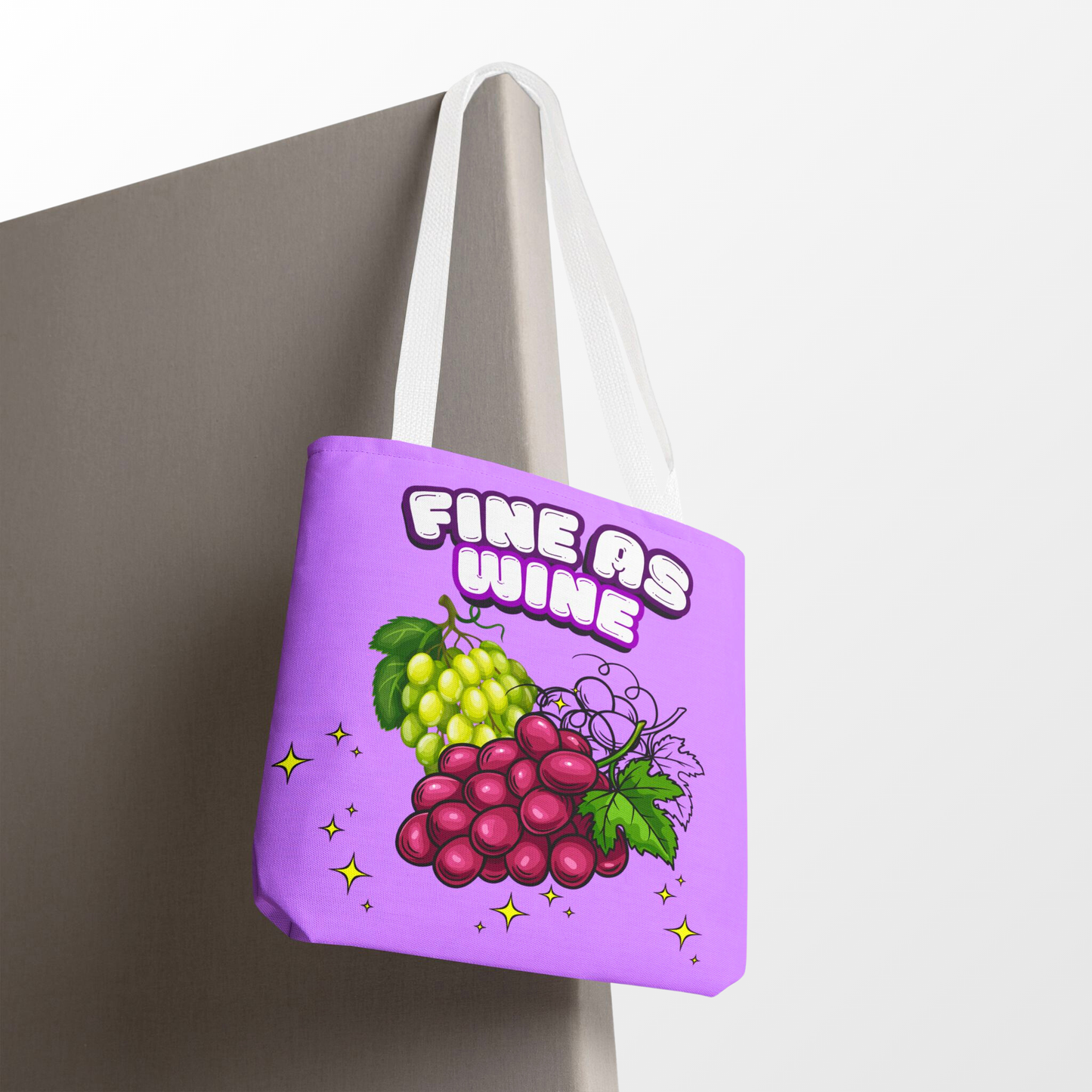 Fine As Wine- Grape Tote Bag
