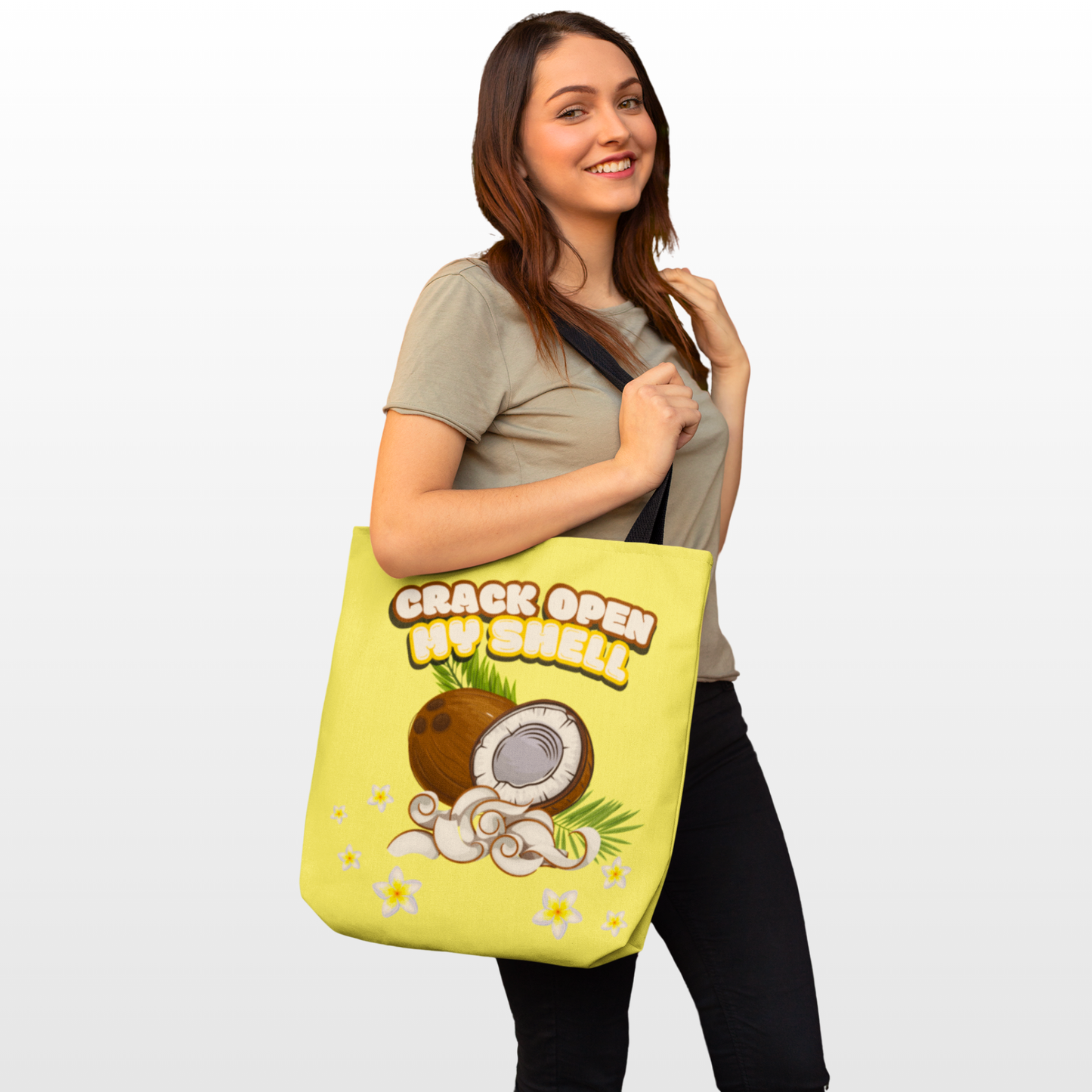 Crack Open My Shell- Coconut Tote Bag