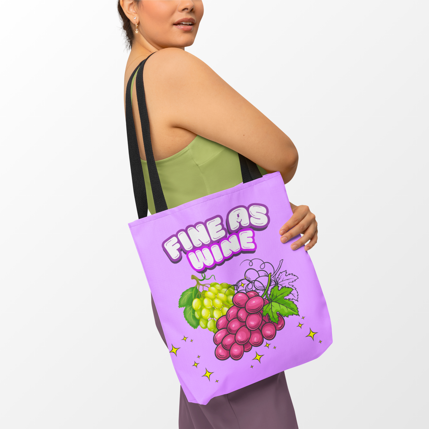 Fine As Wine- Grape Tote Bag