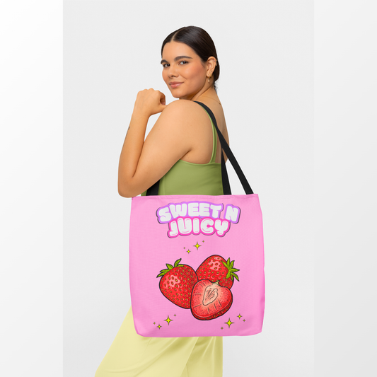Sweet And Juicy - Strawberry Tote Bags